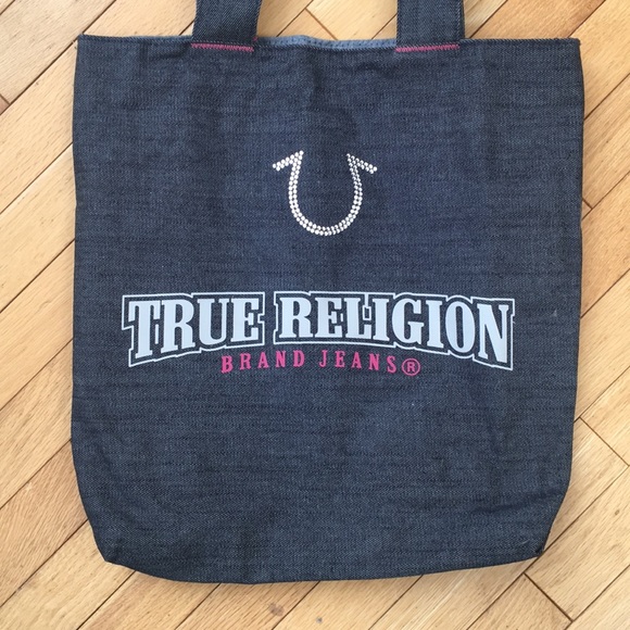 True Religion Denim Crystal Tote BNWT - Picture 2 of 7